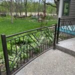 Artistic curved outdoor rail